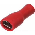 Faston konektor 4,8 mm - izolovaný červený