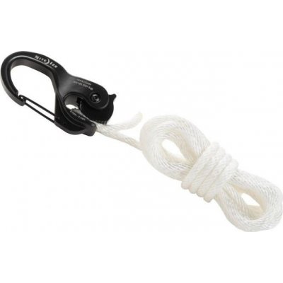 Nite Ize Střední hliníková upínací karabina CamJam XT + 5m paracord černá – Zboží Mobilmania