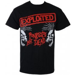 Razamataz tričko metal Exploited Punks Not Dead SKULLS černá