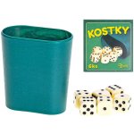 Mikrotrading Kostky hrací 16 mm 6 ks s kelímkem v krabičce – Zboží Živě