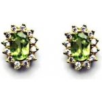 Čištín 428178524 Kate bílé zlato přírodní olivín čiré zirkony NŠ 1480 – Zboží Mobilmania