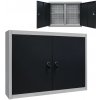 Regál a polička zahrada-XL Nástěnná skříň na nářadí industriální styl kov šedo-černá