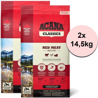 Acana Classic Red Red Meat Recipe 2 x 14,5 kg – Zbozi.Blesk.cz