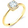 Prsteny Savicki zásnubní prsten žluté zlato diamanty ZS20D ZZ