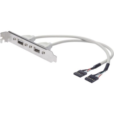 Digitus záslepka slotu s 2 USB porty + 2x5pin 0,25m AK-300301-002-E AK-300301-002-E – Zbozi.Blesk.cz