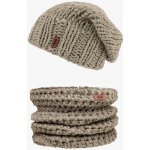 Doke Set merino pletená čepice roy creme a nákrčník creme – Zboží Mobilmania