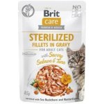 Brit Care Cat Sterilized Fillets in Gravy Savory Salmon&Tuna 85 g – Hledejceny.cz