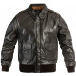 Bunda Mil-tec kožená US A2 s límcem hnědá – Zboží Dáma