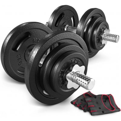Hop-Sport Nastavitelné litinové činky 2 x 20 kg – Zboží Mobilmania