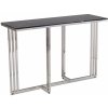 Konzolový stolek DekorStyle Amagat 120 cm stříbrný / černý mramor