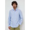 Pánská Košile lněná košile Boss regular s klasickým límcem 50513676 modrá