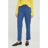 Dámské klasické kalhoty United Colors of Benetton dámské kalhoty jednoduché high waist 4GD7DF007 modré