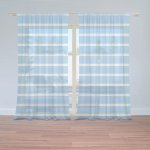 Sablio Záclony Modrobílé pruhy: 2ks 150x250cm – Zboží Mobilmania
