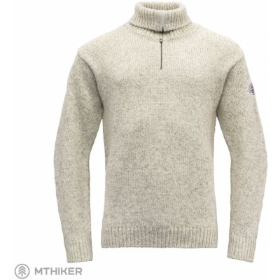 Devold vlněný svetr se zipem Nansen Wool Zip Neck grey melange