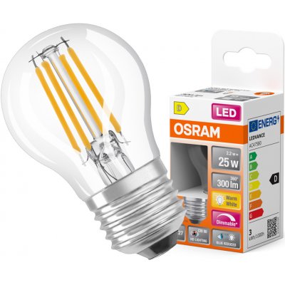 Osram LED žárovka E27 CLP Filament 2,2W (25W) teplá bílá (2700K) stmívatelná – Hledejceny.cz