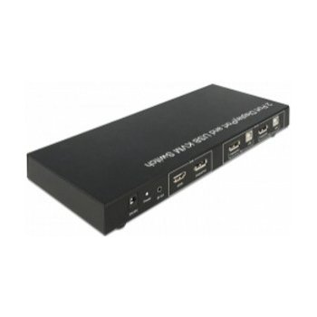 Delock 11367 2:1 Displayport KVM Switch s USB a Audio, pro PC a Mac,včetně kabeláže