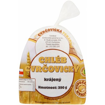 Cvrčovická Pekárna Chléb cvrčovický krájený 390 g – Sleviste.cz