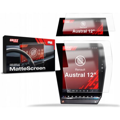 GRIZZ Protector, Ochranná fólie na display 2v1 Matte, Renault Austral, 2022- , Display 12" – Zboží Mobilmania