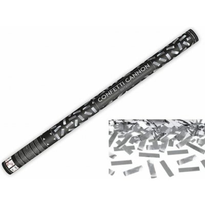 Konfety 80 cm STŘÍBRNÉ STUŽKY METALICKÉ Silvestr – Zboží Dáma