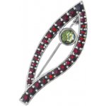 Český granát brož stříbrná 150726 – Zboží Dáma