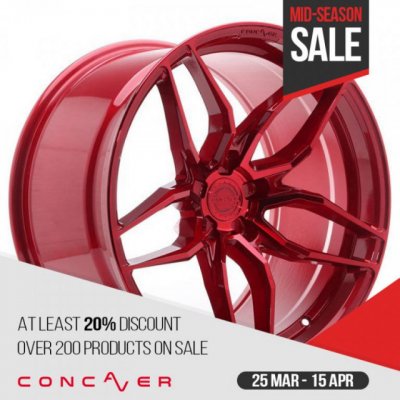 Concaver CVR3 10,5x20 5x120 ET15-45 candy red – Sleviste.cz