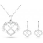 Ellami Ellami Verona 002 Set řetízek a náušnice, srdíčko se symbolem nekonečna, se zirkony – Hledejceny.cz