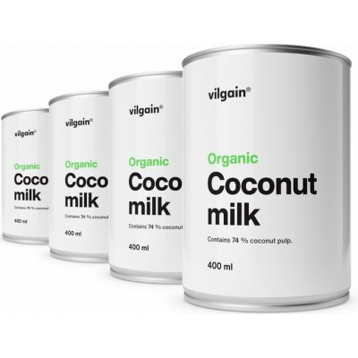 Vilgain Kokosové mléko BIO 4 x 400 ml – Sleviste.cz