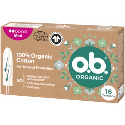 O.B. Organic Mini tampony 16 ks – Zboží Mobilmania