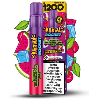 Kurwa Rocket Cherry Watermelon Ice 20 mg 1 200 potahů – Zbozi.Blesk.cz