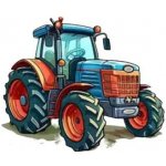 Nažehlovací obrázek - zemědělský traktor modrý (dva rozměry), Velikost: Malý – Hledejceny.cz