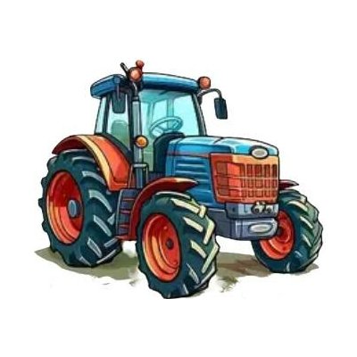 Nažehlovací obrázek - zemědělský traktor modrý (dva rozměry), Velikost: Malý – Hledejceny.cz