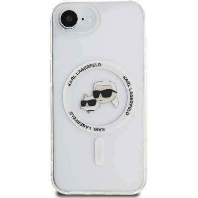 Karl Lagerfeld IML K&CH Heads Metal Frame MagSafe Zadní Kryt pro iPhone 16e Transparent – Zboží Mobilmania