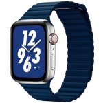 Coteetci kožený magnetický řemínek Loop Band pro Apple Watch 38 / 40mm tmavě modrý WH5205-DB – Hledejceny.cz