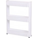 DOCHTMANN Regál do koupelny – úzký, bílý, plast, 54 × 72 × 12 cm – Zboží Dáma