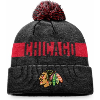 Fanatics pánská Zimní čepice Chicago Blackhawks Fundamental beanie Cuff with Pom – Hledejceny.cz