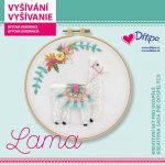 Ditipo Kreativní set pro dospělé Vyšívání Lama 22 x 22 x 2,5 cm – Sleviste.cz