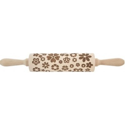 Váleček dřevo Dekor d. 20/38 cm KVĚT - Orion – Sleviste.cz