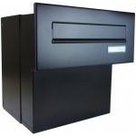 1x poštovní schránka F-042 k zazdění do sloupku + čelní deska se jmenovkou ČD-1 - RAL 9005 MAT. - ČERNÁ – Hledejceny.cz