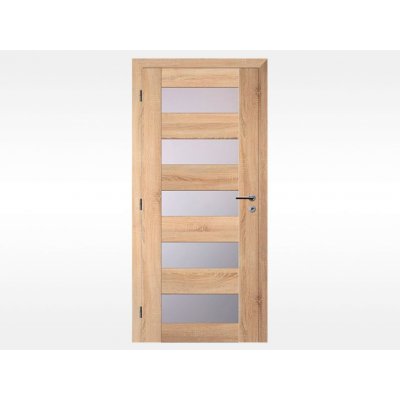 Solodoor rámové, 60 L, 650 × 1985 mm, fólie, levé, dub Mystic, prosklené 490400065000 – Zboží Mobilmania