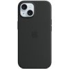 Pouzdro a kryt na mobilní telefon Apple Apple iPhone 15 Silicone Case with MagSafe - Black MXPD3ZM/A