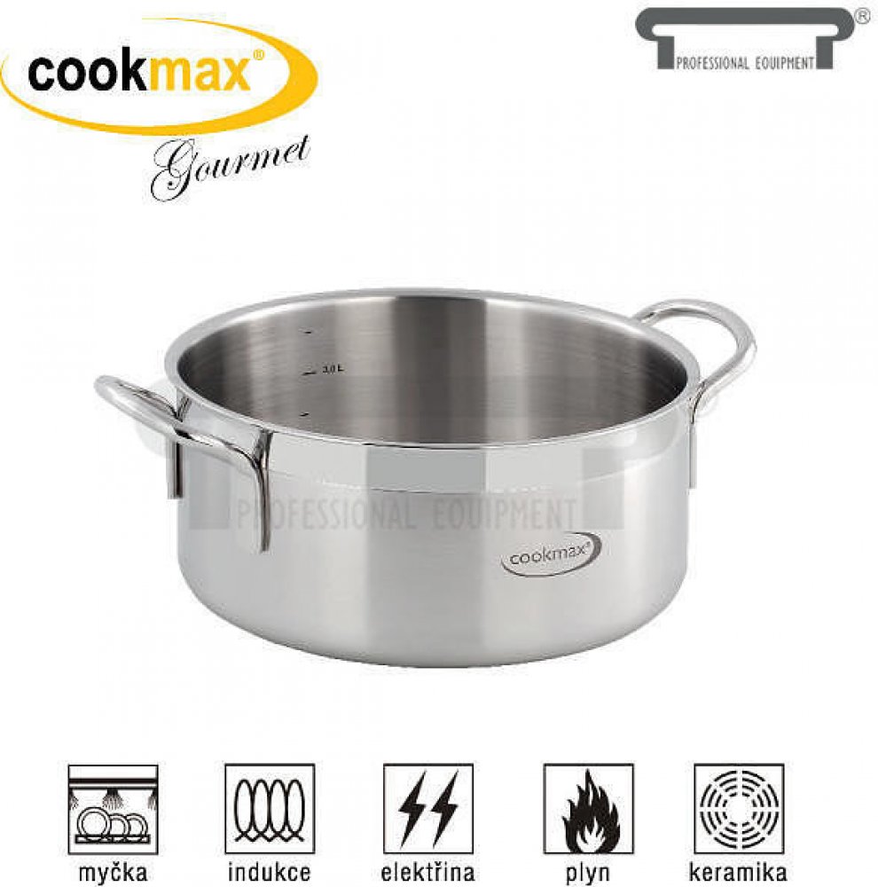 Cookmax Kastrol nízký Gourmet 24 cm 10,5 cm 4,7 l | Srovnanicen.cz