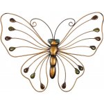 PRODEX Import s.r.o. Motýl kov s kamínky velký 52 x 35 cm Prodex A00221 – Zboží Dáma