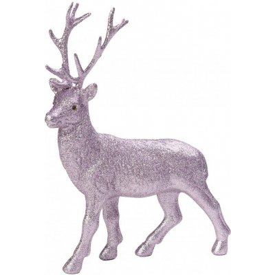 Dekorační jelen malý 17 cm Dekorační jelen malý 17 cm světle fialový