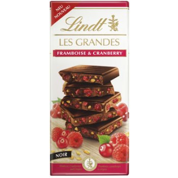 Lindt Les Grandes maliny, brusinky a křupinky 150 g