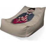 Sablio sedací vak lounge Money heist Profesor a jeho tým Béžová 80 x 95 x 50 cm – Sleviste.cz
