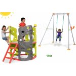 Smoby Set preliezačka Multi-Activity Tower na šplhanie so šmykľavkou+hojdačka s kovovou konštrukciou výška 180 cm SM840201-1 – Hledejceny.cz