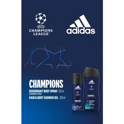 Adidas UEFA Champions League Edition deospray 150 ml + sprchový gel 250 ml dárková sada