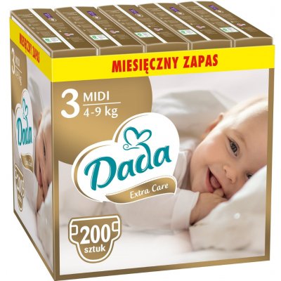 Dada Extra Care 3 Midi 4-9 kg 192 ks – Sleviste.cz