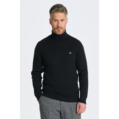 Gant Cotton Cable Turtle Neck černá