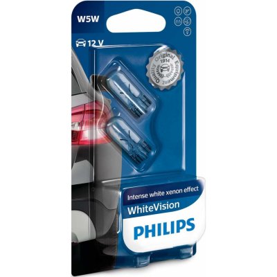 Philips WhiteVision 12961NBVB2 W5W W2,1x9,5d 12V 5W – Zbozi.Blesk.cz